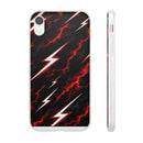 Phone Case — Red Lightning Bolt Storm Flexi Case
