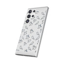 Dove Pattern Flexi Phone Case — Minimal White Bird Protective Case