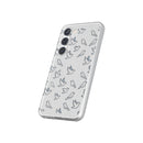 Dove Pattern Flexi Phone Case — Minimal White Bird Protective Case