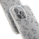 Dove Pattern Flexi Phone Case — Minimal White Bird Protective Case