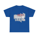 Bed Wine Blue T-Shirt — Patriotic Red White & Blue Graphic Tee