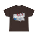 Bed Wine Blue T-Shirt — Patriotic Red White & Blue Graphic Tee