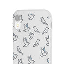 Dove Pattern Flexi Phone Case — Minimal White Bird Protective Case