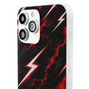 Phone Case — Red Lightning Bolt Storm Flexi Case