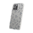 Dove Pattern Flexi Phone Case — Minimal White Bird Protective Case