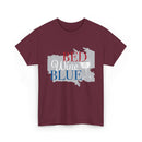 Bed Wine Blue T-Shirt — Patriotic Red White & Blue Graphic Tee