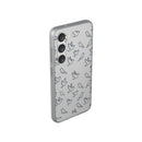 Dove Pattern Flexi Phone Case — Minimal White Bird Protective Case