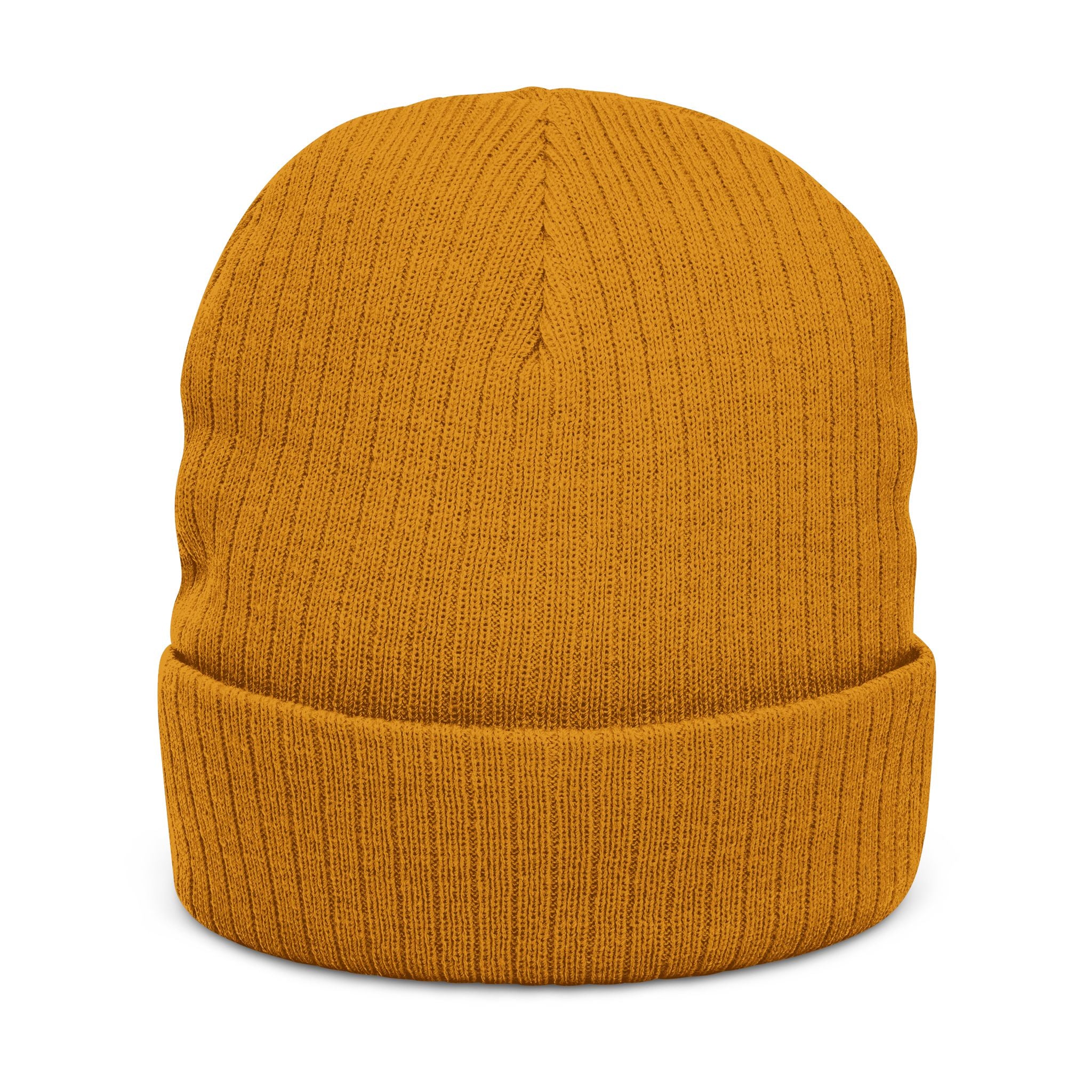 Embroidered Ribbed Beanie with 'Locked In' Logo – Warm Winter Knit Cap