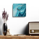 Acrylic Wall Clock — Blue Ocean Marble Swirl Wall Clock