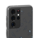Dove Pattern Flexi Phone Case — Minimal White Bird Protective Case