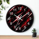 Red Lightning Wall Clock — Neon Storm Decorative Clock