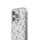 Dove Pattern Flexi Phone Case — Minimal White Bird Protective Case