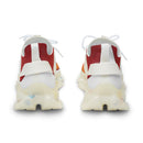 Men's Flame Mesh Sneakers — Breathable Athletic Shoes with Orange Red Flame Design