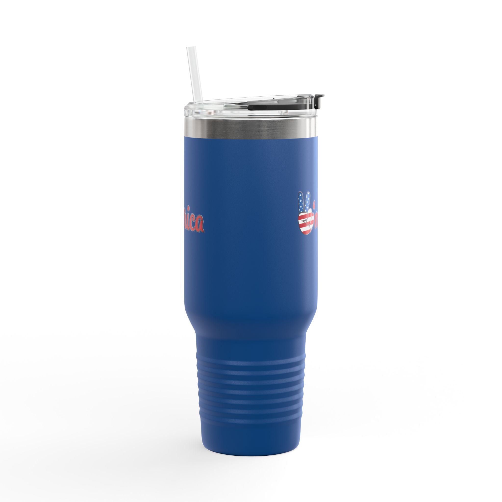'Merica Flag Peace Sign 40oz Insulated Travel Mug