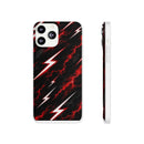 Phone Case — Red Lightning Bolt Storm Flexi Case