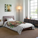 Monkey Love Comforter - Cute Cartoon Monkeys Heart Bedding for Kids & Couples