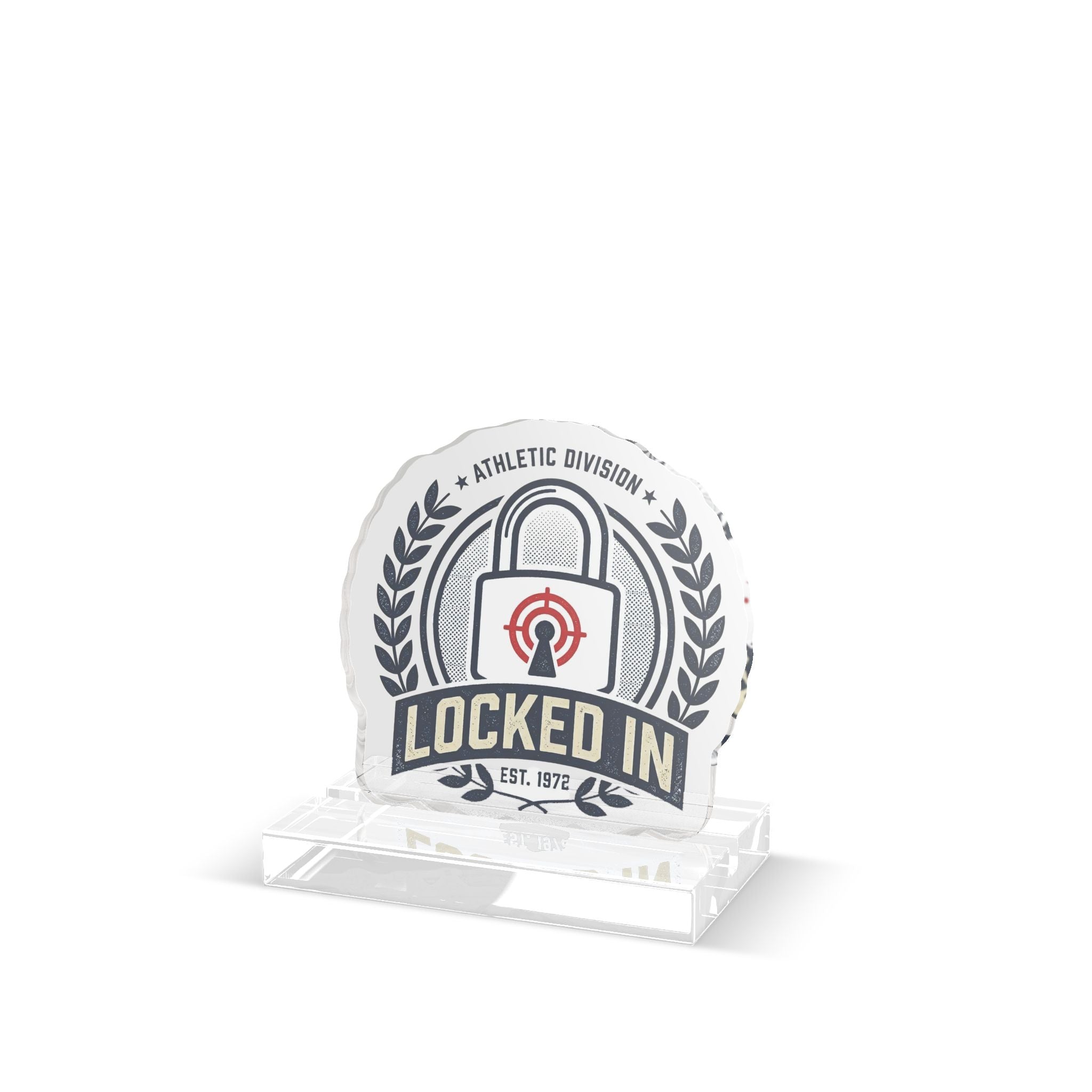Locked In Custom Cut Standee — Personalized Display Stand