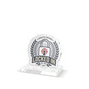 Locked In Custom Cut Standee — Personalized Display Stand