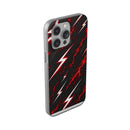 Phone Case — Red Lightning Bolt Storm Flexi Case