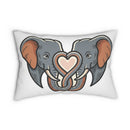 Elephant Heart Lumbar Pillow