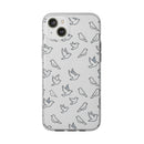 Dove Pattern Flexi Phone Case — Minimal White Bird Protective Case