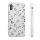 Dove Pattern Flexi Phone Case — Minimal White Bird Protective Case