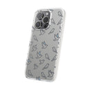 Dove Pattern Flexi Phone Case — Minimal White Bird Protective Case