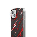 Phone Case — Red Lightning Bolt Storm Flexi Case