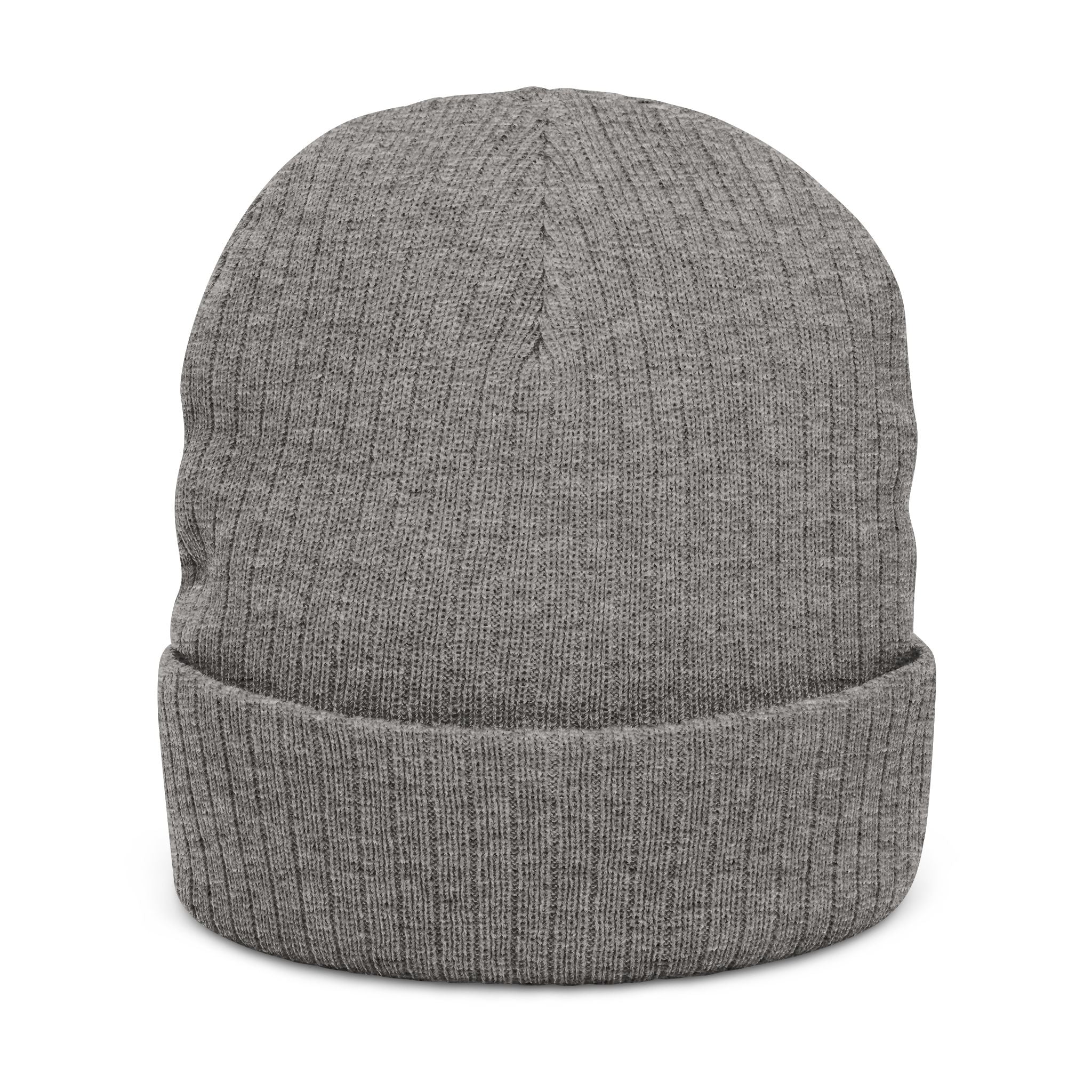 Embroidered Ribbed Beanie with 'Locked In' Logo – Warm Winter Knit Cap