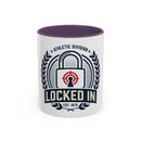 Locked In Accent Coffee Mug — 'Locked In' Motivational Ceramic Mug (11/15 oz)