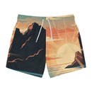 Men's Sunset Swim Trunks — Sunset Print Swimwear