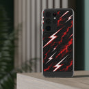 Phone Case — Red Lightning Bolt Storm Flexi Case