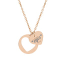 Engravable Heart Cutout Necklace — Personalized Heart Pendant