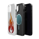 Flame Graphic Phone Case — Magnetic Impact‑Resistant Protective Cover