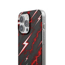Phone Case — Red Lightning Bolt Storm Flexi Case