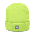 Embroidered Ribbed Beanie with 'Locked In' Logo – Warm Winter Knit Cap