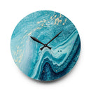 Acrylic Wall Clock — Blue Ocean Marble Swirl Wall Clock