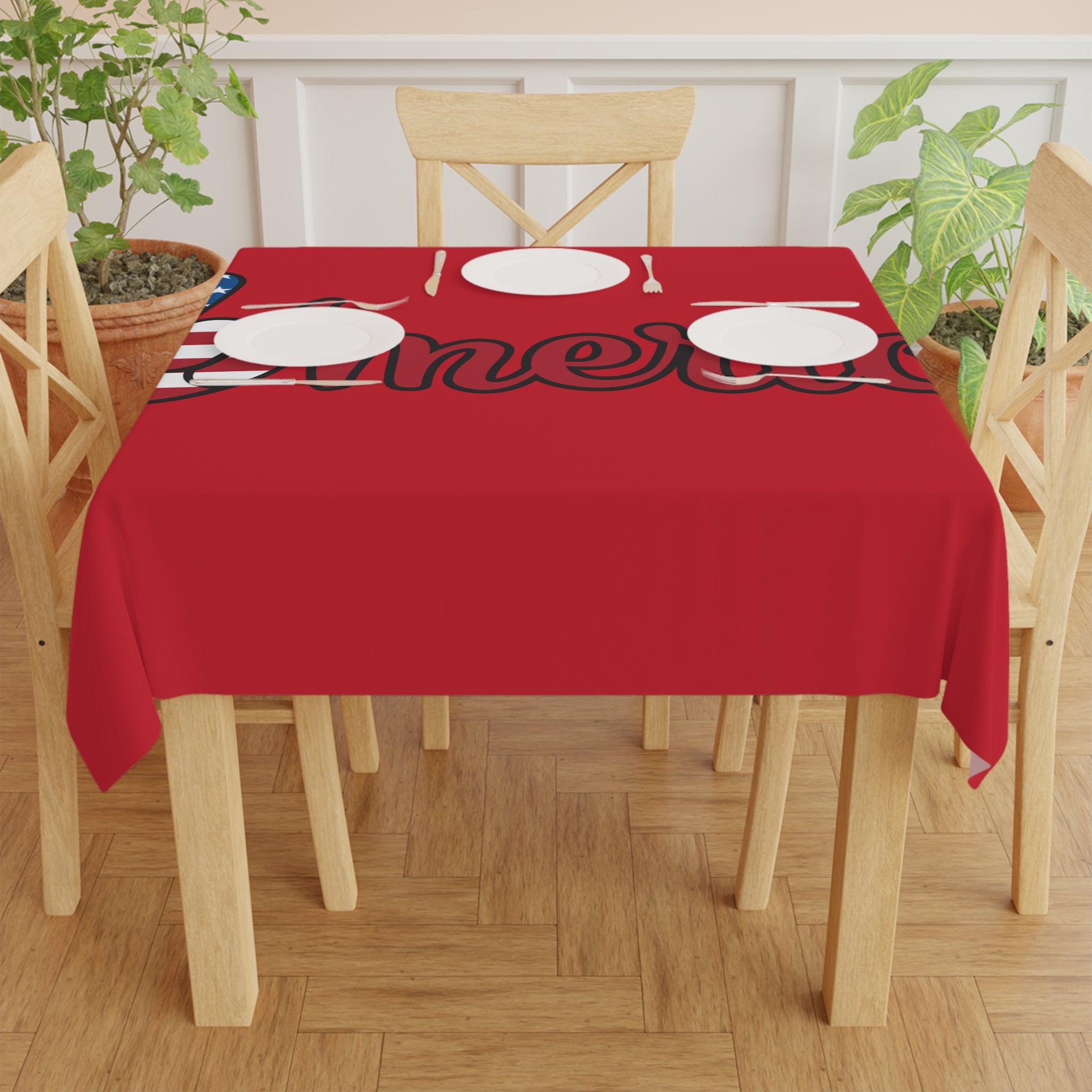 'Merica Patriotic Tablecloth - American Flag Table Cover