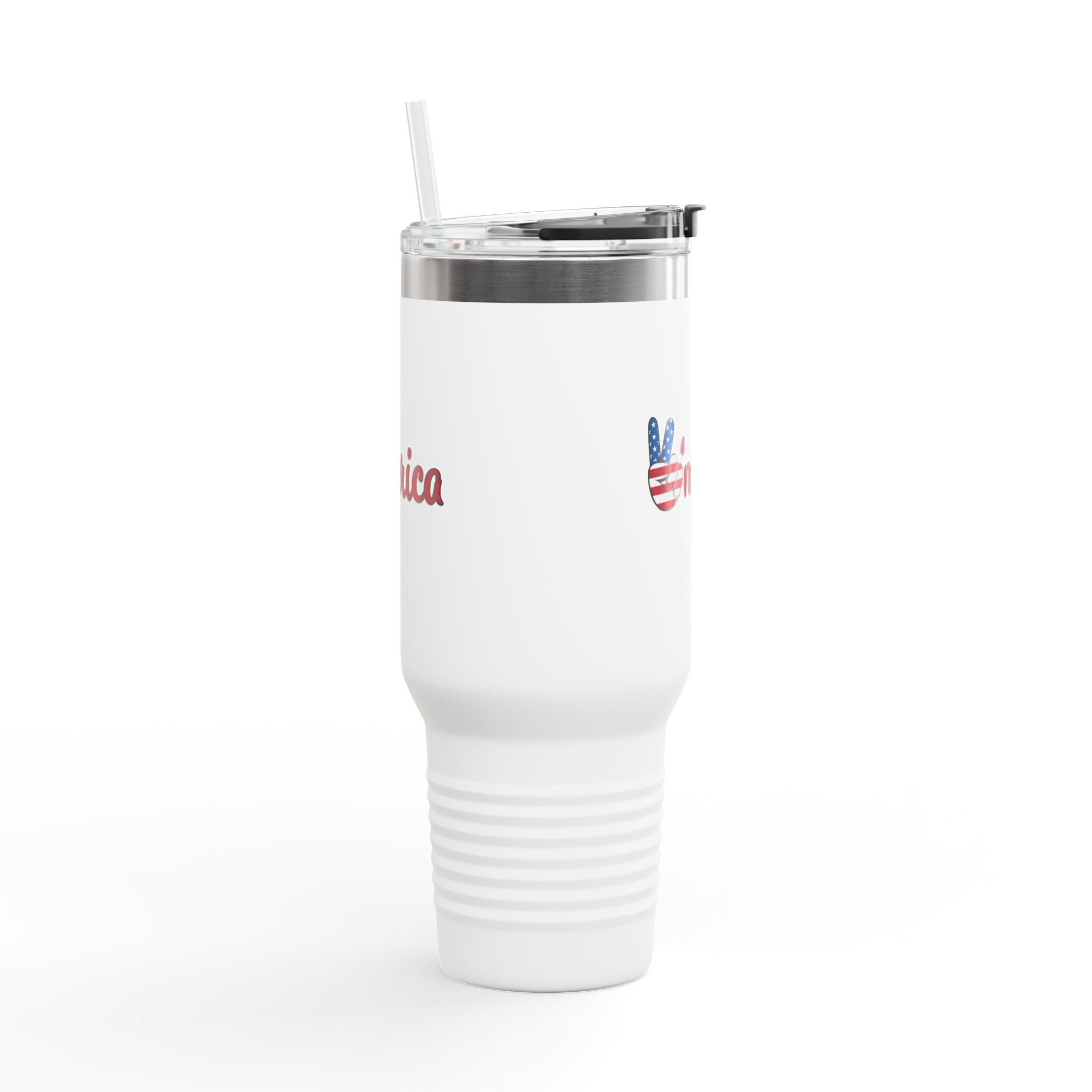 'Merica Flag Peace Sign 40oz Insulated Travel Mug