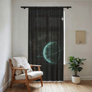 Sheer Space Curtain — Planetary Night Sky Window Sheer