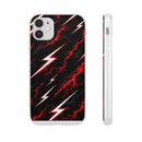 Phone Case — Red Lightning Bolt Storm Flexi Case