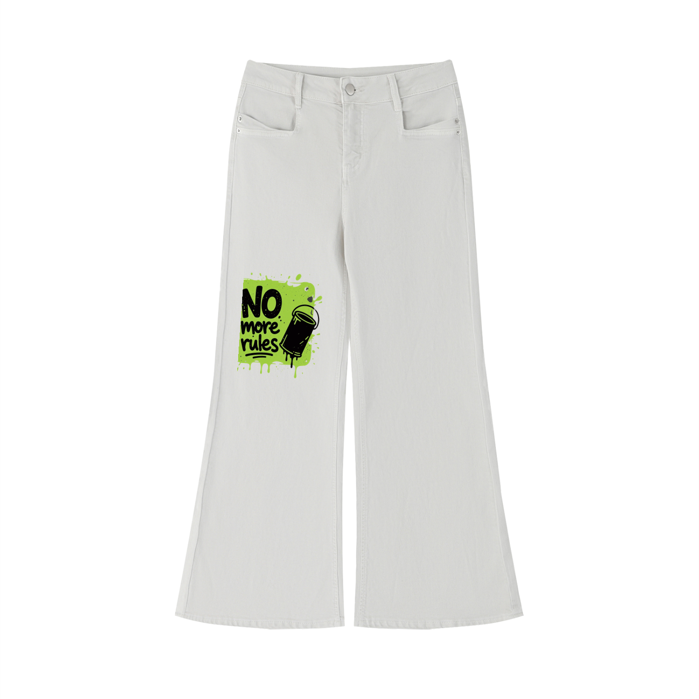 "No More Rules" Women's Flared Leg Jeans