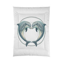 Dolphin Heart Comforter - Nautical Sea Life Bedding