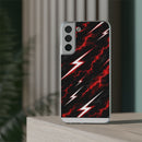 Phone Case — Red Lightning Bolt Storm Flexi Case