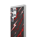 Phone Case — Red Lightning Bolt Storm Flexi Case