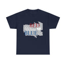 Bed Wine Blue T-Shirt — Patriotic Red White & Blue Graphic Tee