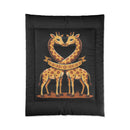 Giraffe Heart Comforter – Cute Matching Giraffes Kids Bedding
