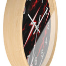 Red Lightning Wall Clock — Neon Storm Decorative Clock