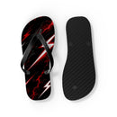 Red Lightning Bolt Flip Flops — Black & Red Storm Beach Sandals