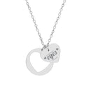 Engravable Heart Cutout Necklace — Personalized Heart Pendant